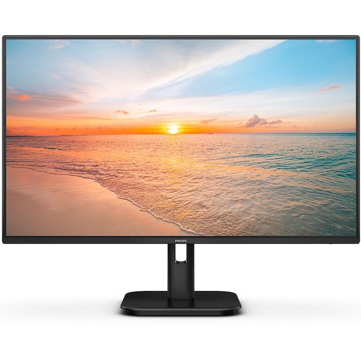 Монитор LED IPS Philips 23.8", Full HD (1920x1080), 100Hz, 4ms (MPRT 1ms), FlickerFree, Говорители 2W x 2, HDMI, VGA, VESA, Черен