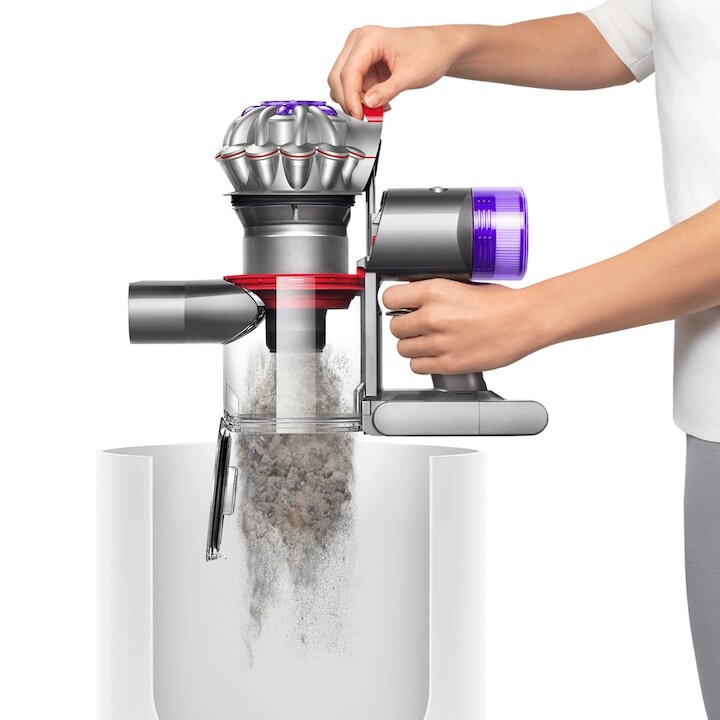 Вертикална прахосмукачка без кабел Dyson V8 Absolute 2023, 425 W, 0.54 л, Автономност 40 мин, Жълт/Сив